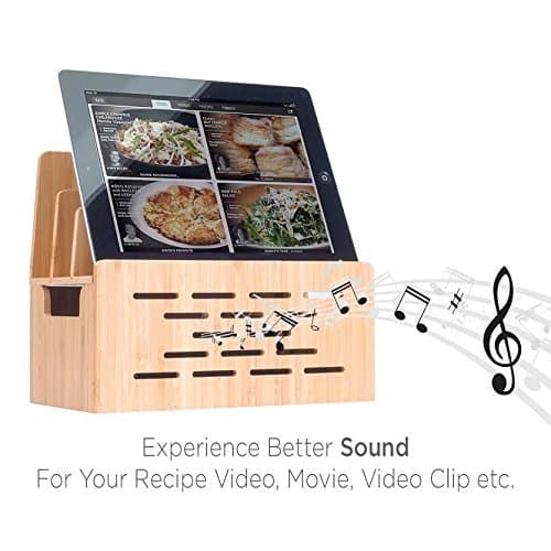 MobileVision Wood Charging Station Stand and Multi Device Organizer Charging Dock for Cell Phones, Tablets, & Electronic Devices — view 3