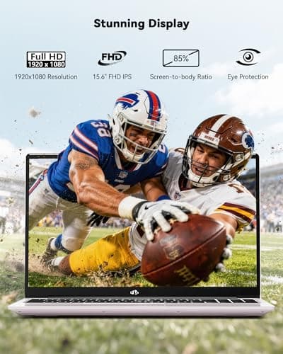 NIMO 15.6'' IPS FHD-Laptop, 16GB RAM 512GB SSD AMD Ryzen 5(Beat i5-1135G7, 4 Cores Up to 3.7GHz) Student Computer with 2 Years Warranty, 65W Type-C, Fingerprint, Backlit Keyboard, 180°Viewing — view 3