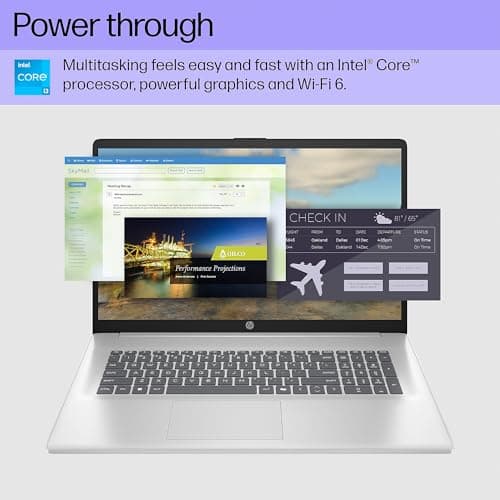 HP 2026 17.3" Laptop Compurter for Business & Student, Intel 8-Core Processor, FHD LED Anti-Glare Display, 16 GB RAM, 512 GB SSD, Win 11 Pro, Bluetooth 5.3, WiFi 6, Camera, Copilot AI, w/Accessories — view 3