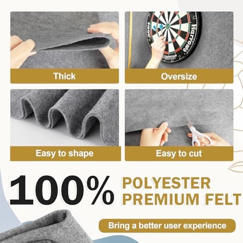 XSEINO Gray Large Felt Fabric 108" X 36 "(3 Square Yards), 1.4 mm Thick Soft Felt Fabric Sheet for Crafts, Gray Series Colors Soft Nonwoven Fabric, Fit for Decoration, Sewing, DIY Crafts — view 3