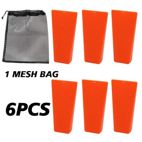 kuzuryu 6pcs 5.5” Tree Felling Wedges - ABS Plastic Logging Wedges with Anti-Slip Teeth, Small Tree Cutting Tools & Chainsaw Accessories (Mesh Bag) — view 5
