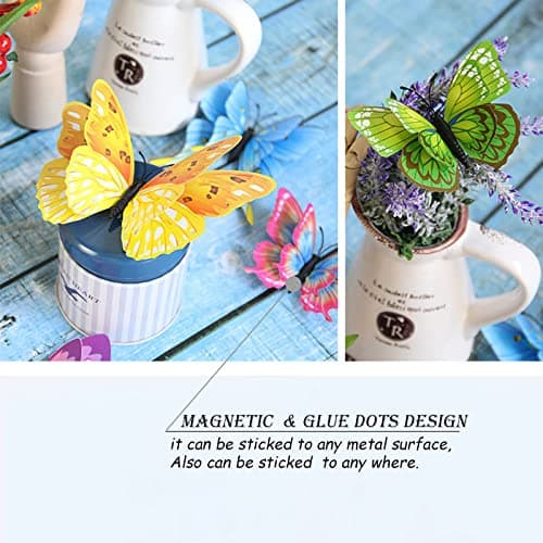 OPSEAM Butterfly Wall Décor 72 PCS, 3D Butterflies Stickers for Party Decorations with Magnets(Colorful, 72) — view 4