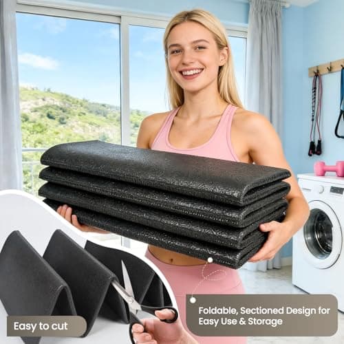 Washer Dryer Anti-Vibration Mat Foldable Rubber Mat for Washing Machine, Waterproof, Noise Reducing Pads Non-Slip Shockproof Mat for Floor Protection, 63 * 29.5 Inches — view 4