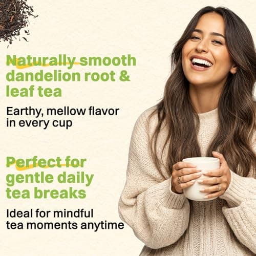 Hiihone Dandelion Root & Leaf Tea Bags 60 Count – Caffeine-Free Dandelion Herbal Tea, Supports Liver Cleanse, Detox & Digestion, Roasted Dandelion Root Tea, Natural Non-GMO — view 5