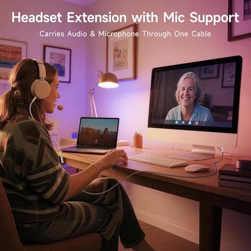 Cable Matters 2-Pack Headset Extension Cable, 3.5mm TRRS, 3ft — view 2