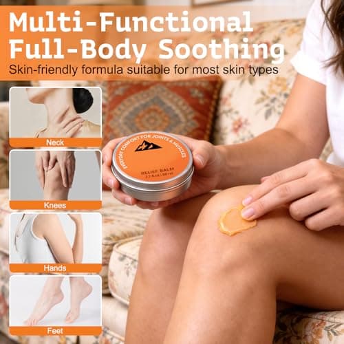 SQZRAN 2pcs Soothing Massage Cream for Knee, Foot, Back & Joint, Fast Absorbing, Non-Greasy, 2.7fl oz — view 4