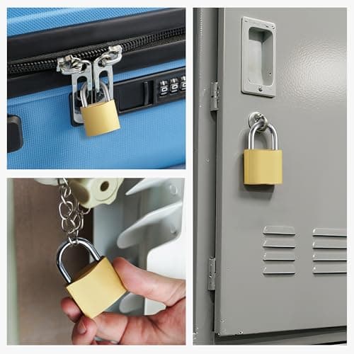 Puroma 2 Pack Keyed Padlocks 32mm Small Lock with Keys, 0.86 Inch Locker Lock for Backpack, Luggage, School Gym Locker, Jewelry Box, Diary Book, Laptop Bags — view 5