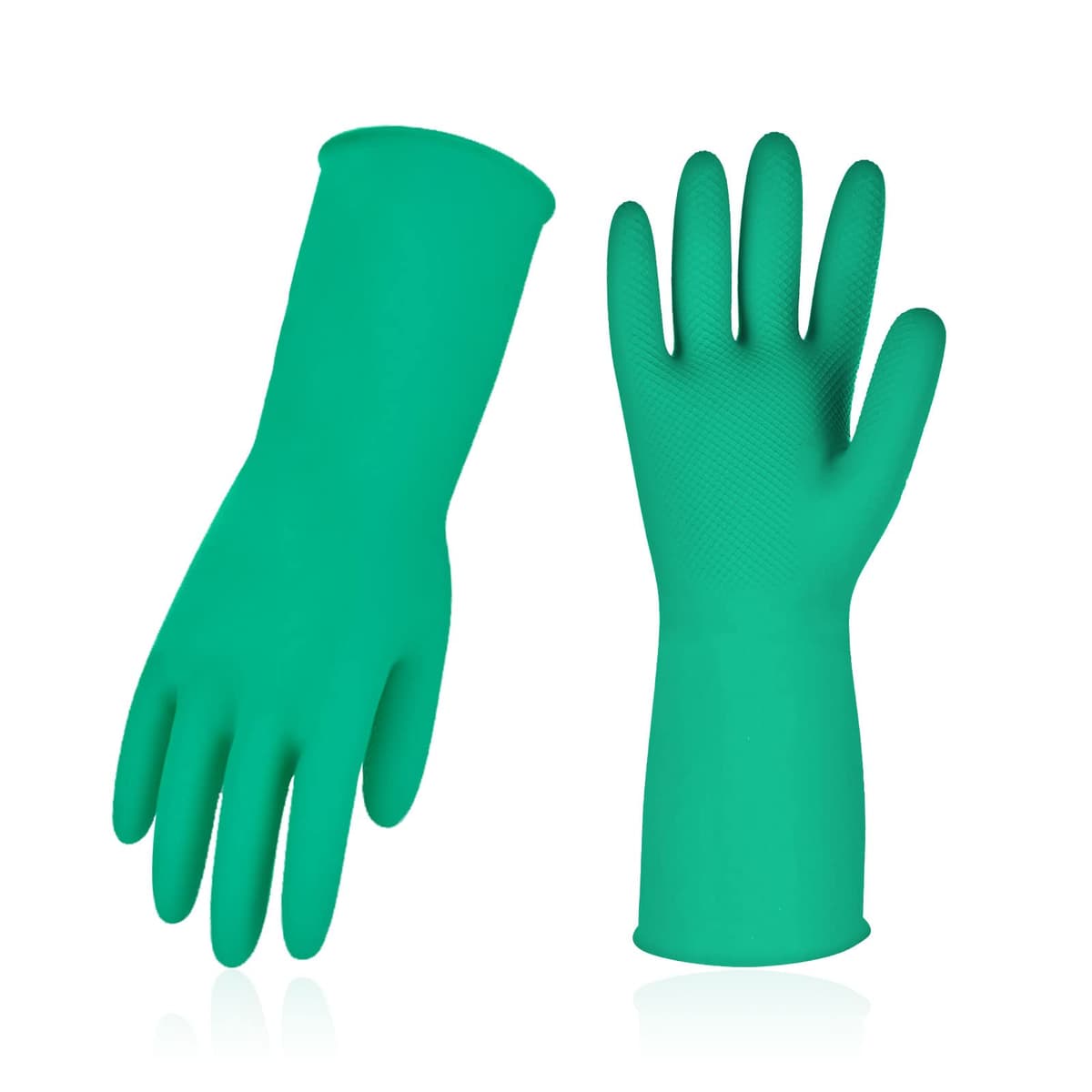 Vgo... Reusable Household Gloves, Dishwashing gloves, Extra Thick, Long Sleeves, Kitchen Cleaning/Painting/Gardening/Pet Care