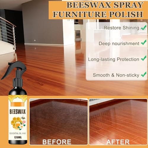 BLOWADM 2Pcs Beeswax Essential Oil Wax,Beeswax Wood Polish Beeswaxs Spray,Natural Beeswa Spray Furniture Polish,Original Beeswaxs Cleaner,Natural Beeswa Furniture Care