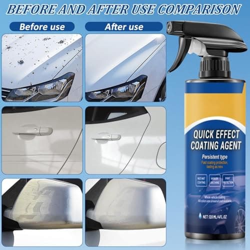 2 PCS Car Coating Spray, Quick-Acting Nano Coating Agent, Waterless Wash Polish & Paint Protection, Multi-Use for Auto Paint and Glass