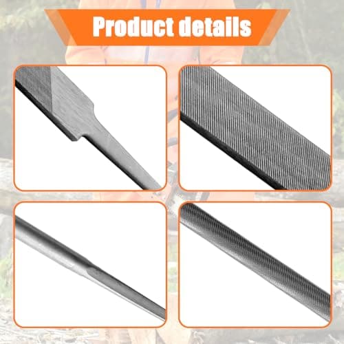 YINGKESI 10 PC Chainsaw Sharpener Kit with 5/32" 3/16" 11/64" Round File — view 4