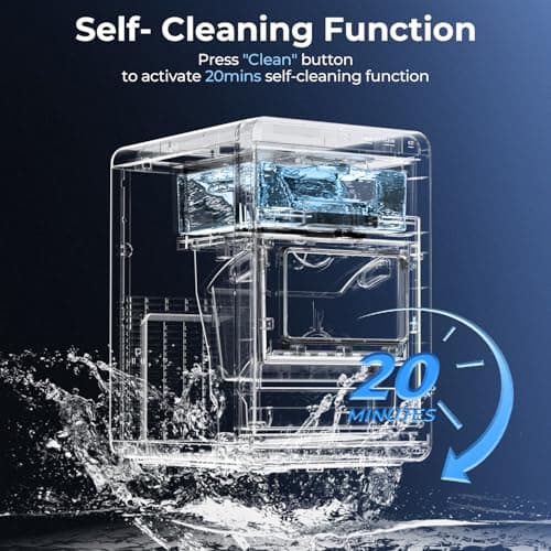 Antarctic Star Nugget Ice Maker Countertop - 44LB/Day, Self-Cleaning Portable Ice Machine with LED Display, 10-15 Minute Fast Ice Making for Home/Office/Bar — view 3