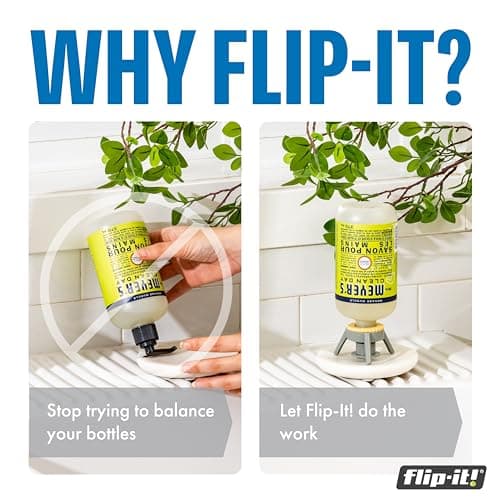 Flip-It! 2-Pack Premium Bottle Emptying Kit – No more wasted product - Fits most plastic bottles – Get out every drop of Shampoos, Lotions, & More – 2 Base Caps, 6 Adapters – Pastel Color Edition — view 5