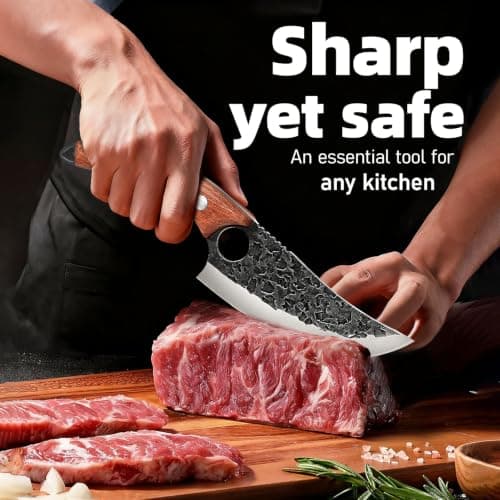 Chef Knife, Kitchen Knife for Cooking, Birthday Gifts for Men Dad Husband for Anniversary, Chopping, Japanese Steel Knife for Home, BBQ, Balance & Control, 6 Inch — view 5