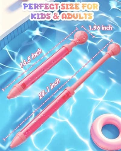 Fireworks Spray Water Blaster Squirter Gun for Kids, 4 Pack Firework Water Shooters Water Toys for Girls Boys, Pink PurpleWater Squirter Gun Bulk for Pool Party Backyard Beach Outdoor Game — view 5