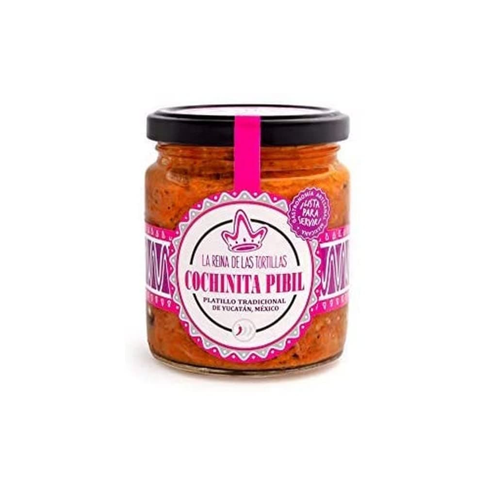 La Reina de las Tortillas - Líder europeo en gastronomía artesanal mexicana - Cochinita pibil. Plato tradicional de la península de Yucatán listo para calentar y servir. 250g. 6 raciones aprox