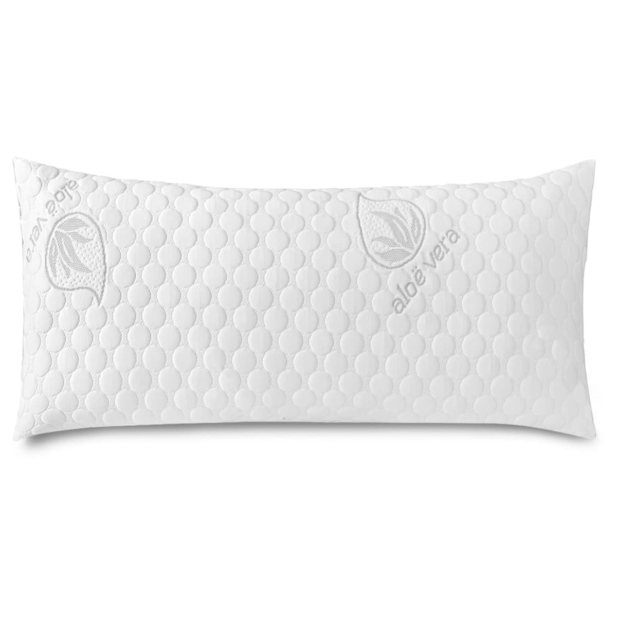 MERCURY TEXTIL- Almohada de Copos Viscoelásticos, Tejido Strech de Aloe Vera Transpirable y Termorregulable, Firmeza Media (105 cm)