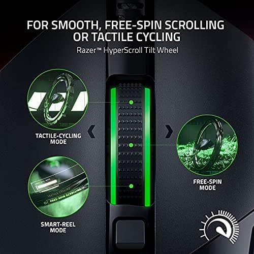 Razer Basilisk V3 Customizable Ergonomic Gaming Mouse: Fastest Gaming Mouse Switch - Chroma RGB Lighting - 26K DPI Optical Sensor - 11 Programmable Buttons - HyperScroll Tilt Wheel - Classic Black — view 2