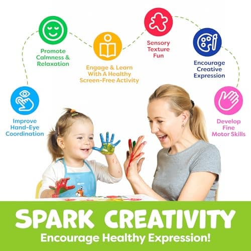Finger Paint for Toddlers 1-3+, Washable Paint for Kids - Toddler Finger Painting - Non Toxic Baby Safe Toddler Art Supplies for Hand and Feet - Preschool Learning Activities Gifts for Kids Ages 2-4 — view 4