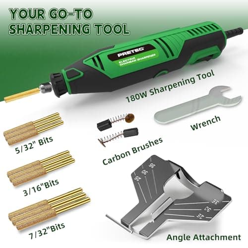 Electric Chainsaw Sharpener Kit, Multi-Purpose Rotary Tool Kit - Chain Saw Sharpener Tool with 54PCS Accessories Angle Attachment Sharpening Wheel Bits for All Chainsaw Chains & DIY Crafts