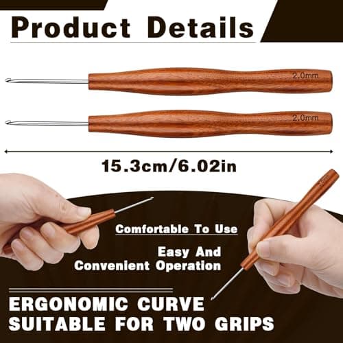 Nitlak 2 Pcs Crochet Hook, Ergonomic Crochet Needles for Arthritic Hands