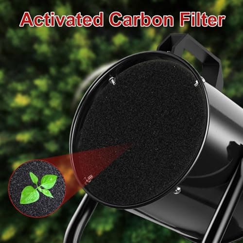 Portable Range Hood with 9 Activated Carbon Filters, Strong Suction Kitchen Exhaust Fan for Indoor BBQ, Hot Pot, RV & Desktop Cooking Pure Black — view 3
