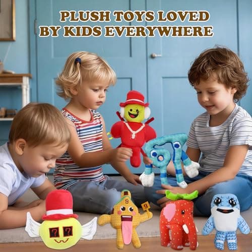 Steal a Brainrot Plush, Soft Huggable Decor for Rooms, 67 Plush, Strawberry Elephant, Los Tralaleritos, Lucky Block, Esok Sekolah, Sammy Plush, Collectible Gift for Fans (Blue 67) — view 5