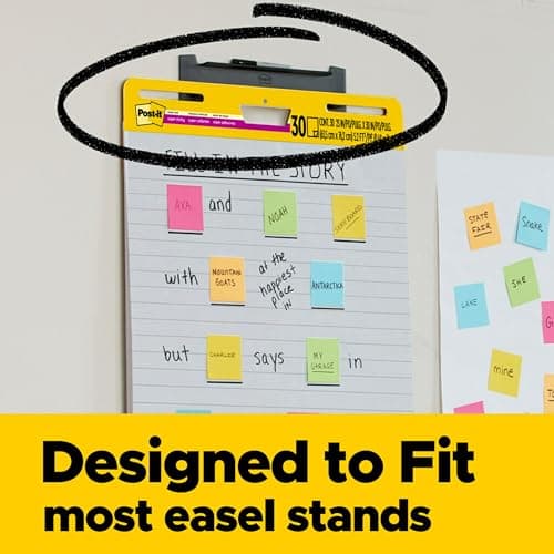 Post-it Super Sticky Easel Pad, 25 x 30 in, White Lined, 4 Pack — view 2