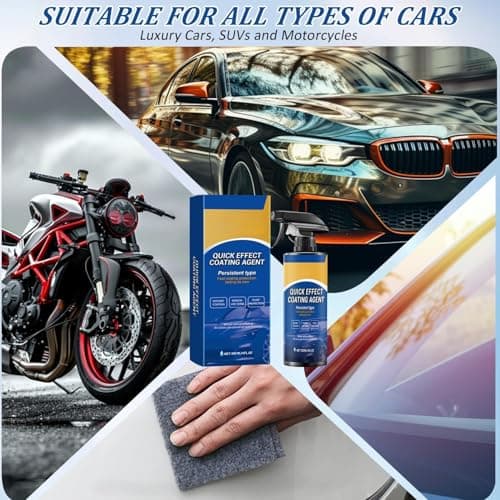 2PCS Car Coating Spray, Quick Effect Coating Agent, Quick-Advanced Car Acting Coating Agent Spray, Waterless Wash Polish, Paint Protection and Glass Cleaner