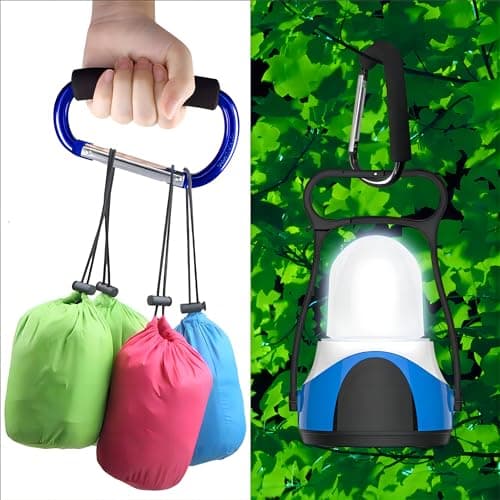 3PCS Stroller Hooks, 5.2'' Large Carabiner Clip - Carabiner Large, Baby Stroller Hooks for Hanging Bags, Stroller Accessories(Black) — view 5