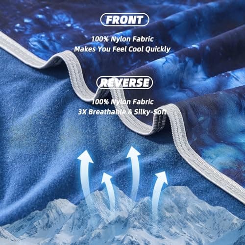 inhand Cooling Blanket King Size (90"x108"), Cooling Blankets for Hot Sleepers, Absorbs Heat to Keep Adults Cool for Summer Nights Sweats, Thin Cold Lightweight Blanket for Couch Bed, Navy — view 3
