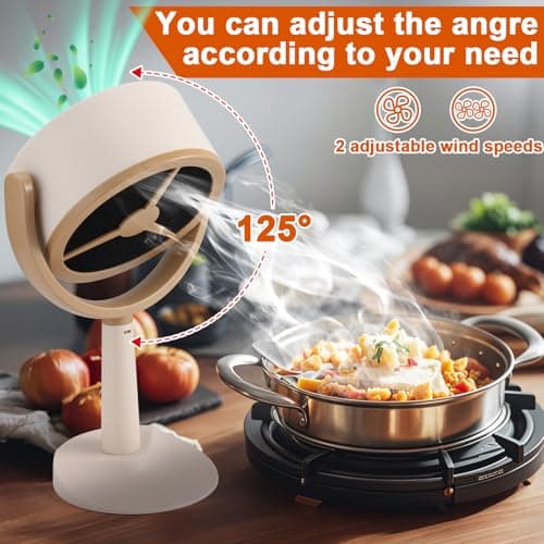 Mity rain Portable Range Hood for Cooking, Rechargeable Kitchen Exhaust Fan — view 2