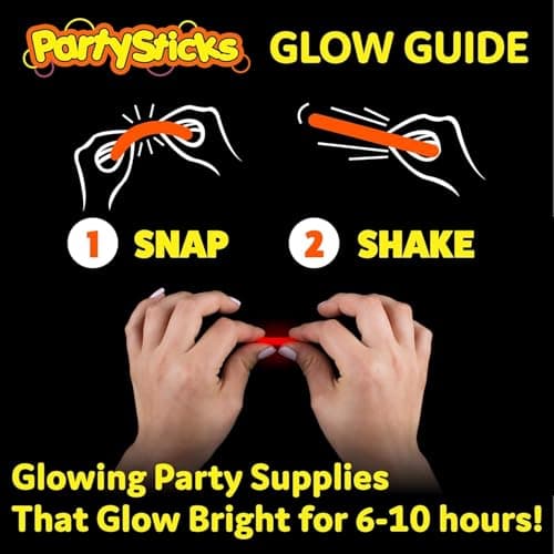 PartySticks Mini Glow Sticks 200 Pack Glow-in-the-Dark Small, for Easter Eggs, 5 Colors, Neon Light Sticks Bulk Party Favors, Easter Basket Stuffer Party Pack, Weddings Classroom Decorations Prizes — view 4
