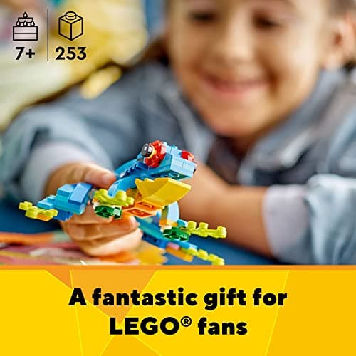 LEGO Creator 3 in 1 Exotic Parrot Building Toy Set, Transforms to 3 Different Animal Figures - from Colorful Parrot, to Swimming Fish, to Cute Frog, Creative Toys for Kids Ages 7 and Up, 31136 — view 5