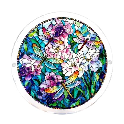 Acrylic Jigsaw Puzzle Suncatcher, 7.9in/20cm Acrylic Suncatcher Puzzle, Suncatcher Puzzle Kit, for Doors Garden and Window Hanging&Birthday Gift (G)