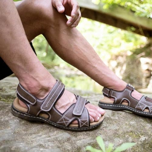Dockers Mens Newpage Outdoor Sport Sandal Memory Foam, Briar, 11 W