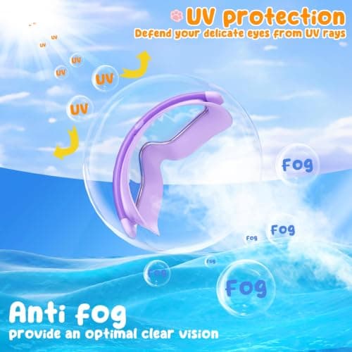 COOLOO 2 Pack Kids Goggles, Wide View No Leaking Kids Swim Goggles, Anti-fog & Anti-UV Swimming Goggles Kids for Girl Boys Youth