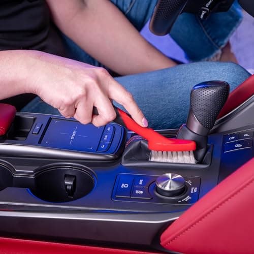 Mothers Car Detailing Brush for Stain and Hair Removal on Vinyl and Leather Seats - 2 Pack — view 2