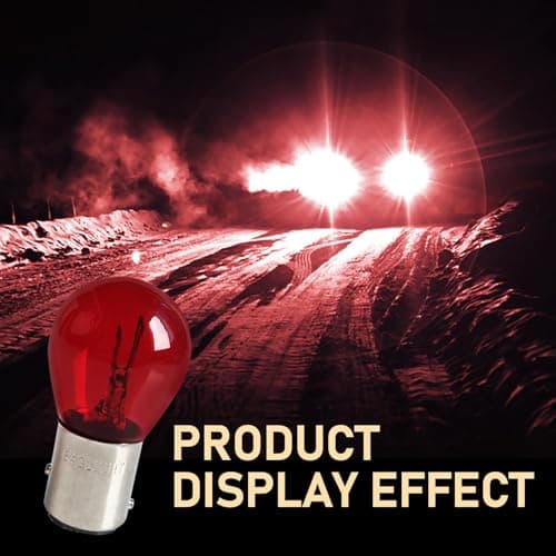 Zikefest 10PCS 1157 Bulb, Tail High and Low Brake Light Bulb, P21/5W S25 2057 2357 7528 BAY15D Light Bulb, Turn Signal Light Bulb Replacement, Universal Halogen Brake Tail Light Parking Light (Red) — view 5