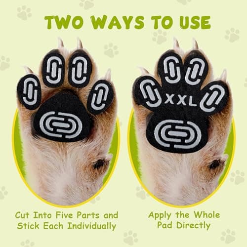 Dapaw Dog Paw Protector Pads, Anti-Slip Paw Grip for Senior & Injured Dogs on Hardwood & Tile Floors, Paw Stickers for Hot Pavement with Strong Traction (5 Sets, 20 Pcs) M — view 5