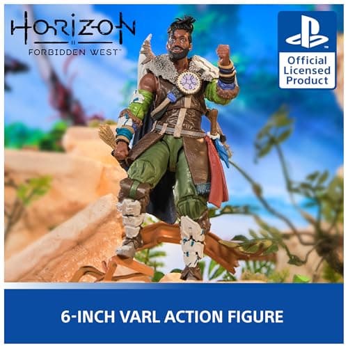 PlayStation, Horizon Forbidden West, 6” Varl Action Figure with 3 Accessories, The Shapes Collection, for PS5 Fans & Collectors Ages 17+