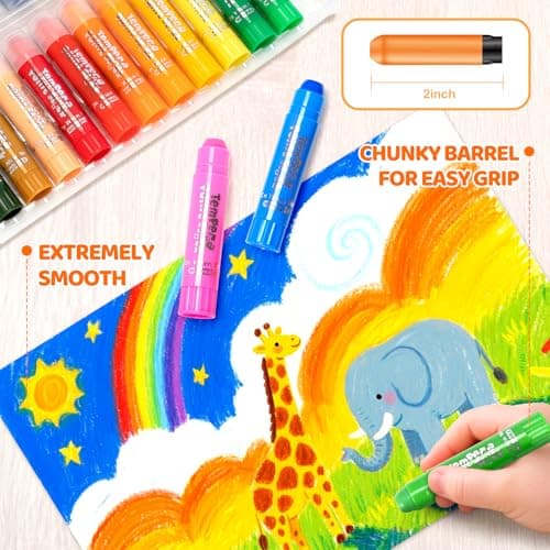 Toidgy Tempera Paint Sticks, 36 Classic Colors, Washable Solid Paint Sticks for Kids Toddlers, Painting Art Supplies for Classroom School Students, Non-Toxic, Quick Drying, Back to School Supplies