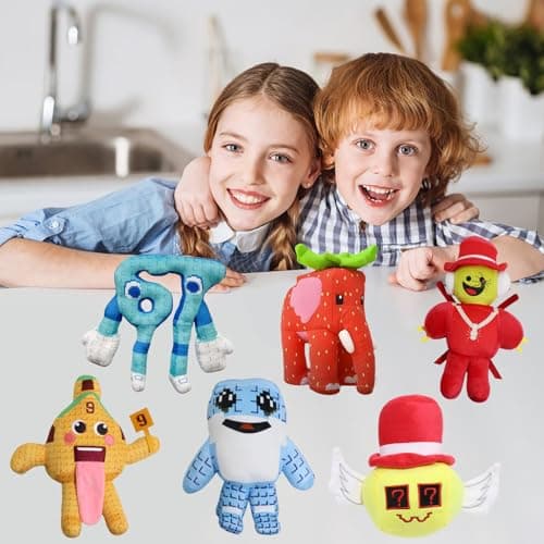 Steal a Brainrot Plush, Soft Huggable Decor for Rooms, 67 Plush, Strawberry Elephant, Los Tralaleritos, Lucky Block, Esok Sekolah, Sammy Plush, Collectible Gift for Fans (Blue 67) — view 3