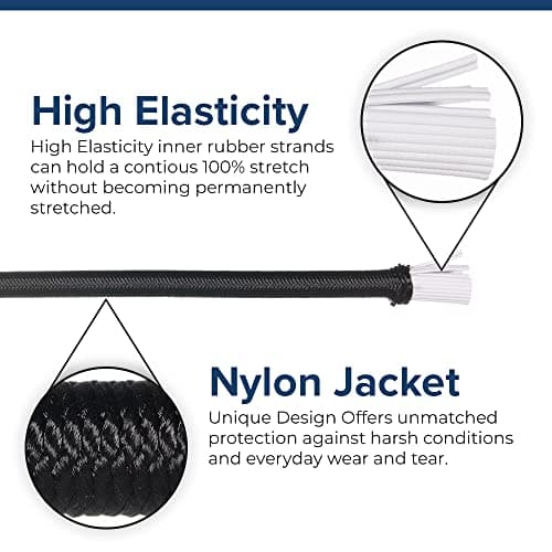 Paracord Planet Shock Cord - 100% Marine Grade Stretch Bungee Cord - DIY Projects, Tie Downs, and Recreation — view 2