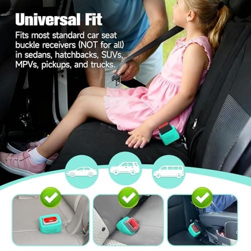 Morlike Silicone Buckle Holder Booster - Fits Most, Not All (Light Blue, 2 Pack) — view 2