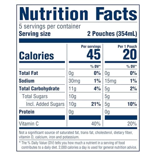 Kool-Aid Jammers Artificially Flavored Drink, 1 Pouches, for School Lunches and On-the-Go Hydration, Strawberry Kiwi Flavor, Excellent Source of Vitamin C, 6 fl oz
