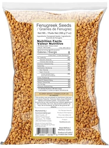 Rani Fenugreek (Methi) Seeds Whole 7oz (200g) Trigonella foenum graecum ~ All Natural | Vegan | Gluten Friendly | Non-GMO | Indian Origin, Used in Cooking & Ayurvedic Spice