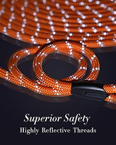 Long Line Leash for Dog Training 10FT 16FT 30FT 50FT 100FT, Reflective Threads Check Cord Dog Lead for Large Medium Small Dogs, Dog Tie-Out Cable for Outside WalkingPlaying, Camping, or kyard — view 4