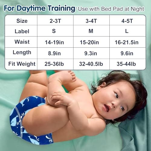 Upairy Training Pants for Boys Girls,Toddler Potty Training Underwear (10PCS,S) — view 2