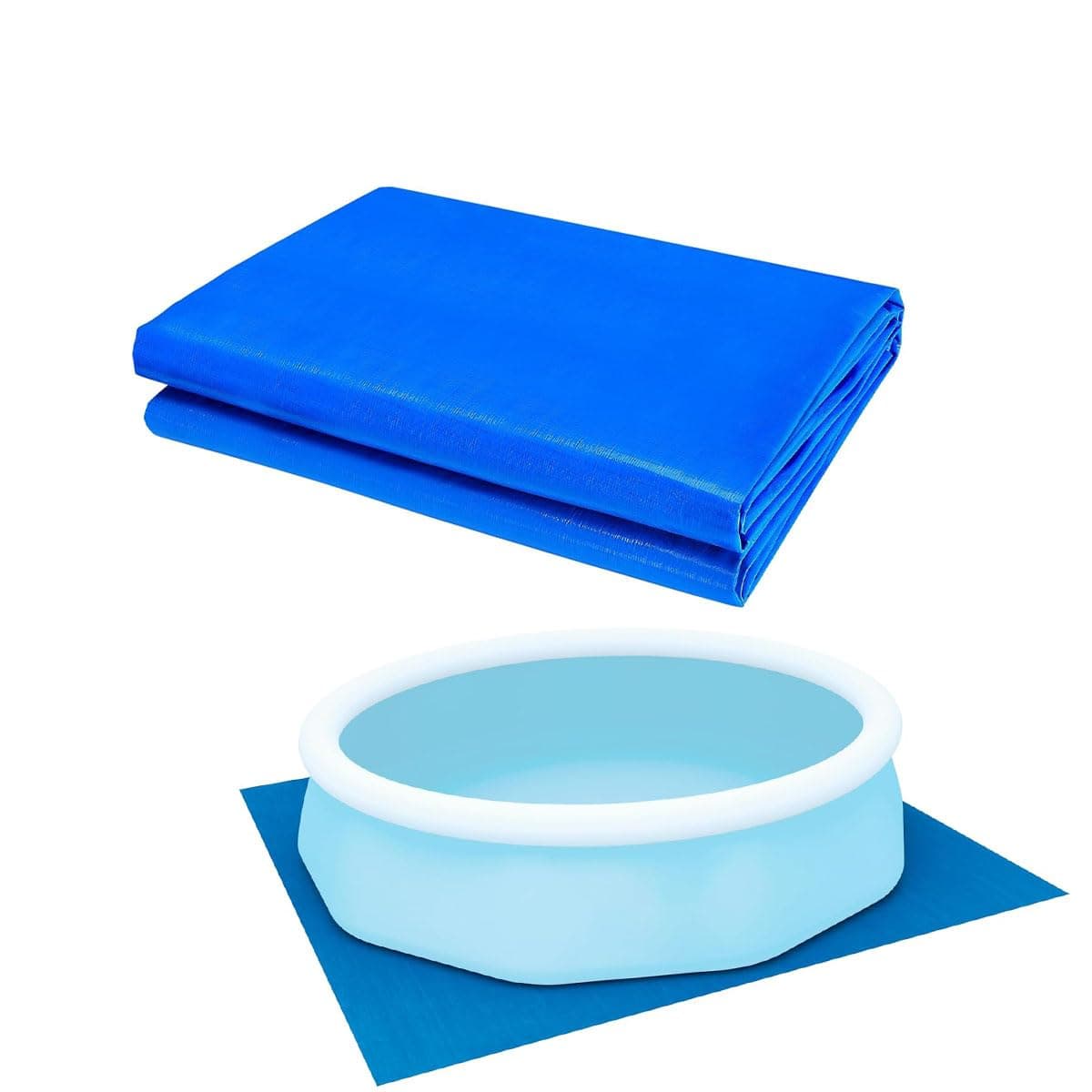 Pool Ground Cloth, Rectangular Swimming Pool Mat, Floor Protector Cloth for Paddling Pool and Inflatable Swimming Pools (335 * 335cm/131.9 * 131.9in)